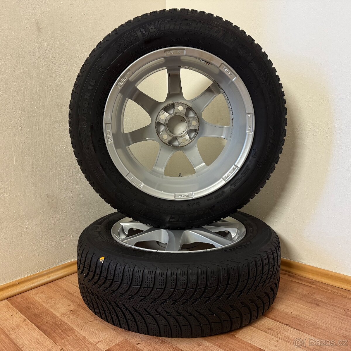 MERCEDES A/B/CLA 5x112 R16 ET44+ZIMNÍ 205/60R16 6,5/6mm - 10