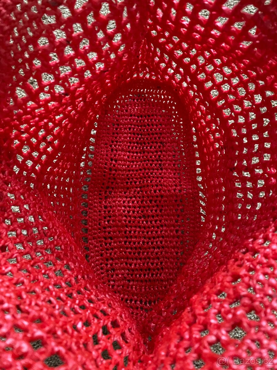 Nové lýkové tašky na knoflíky - červená, fialová - 10