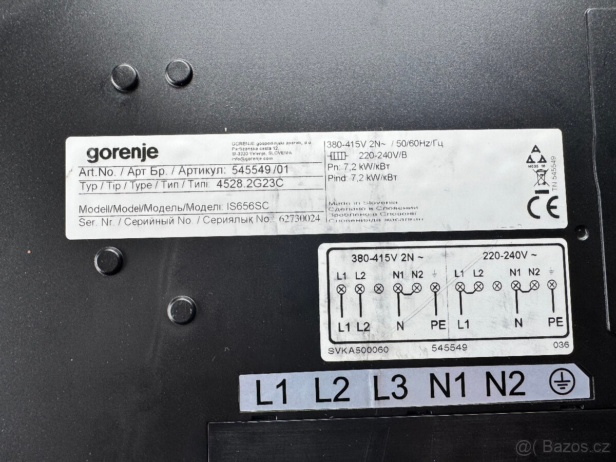 Gorenje IS 656 SC Indukční varná deska - 10