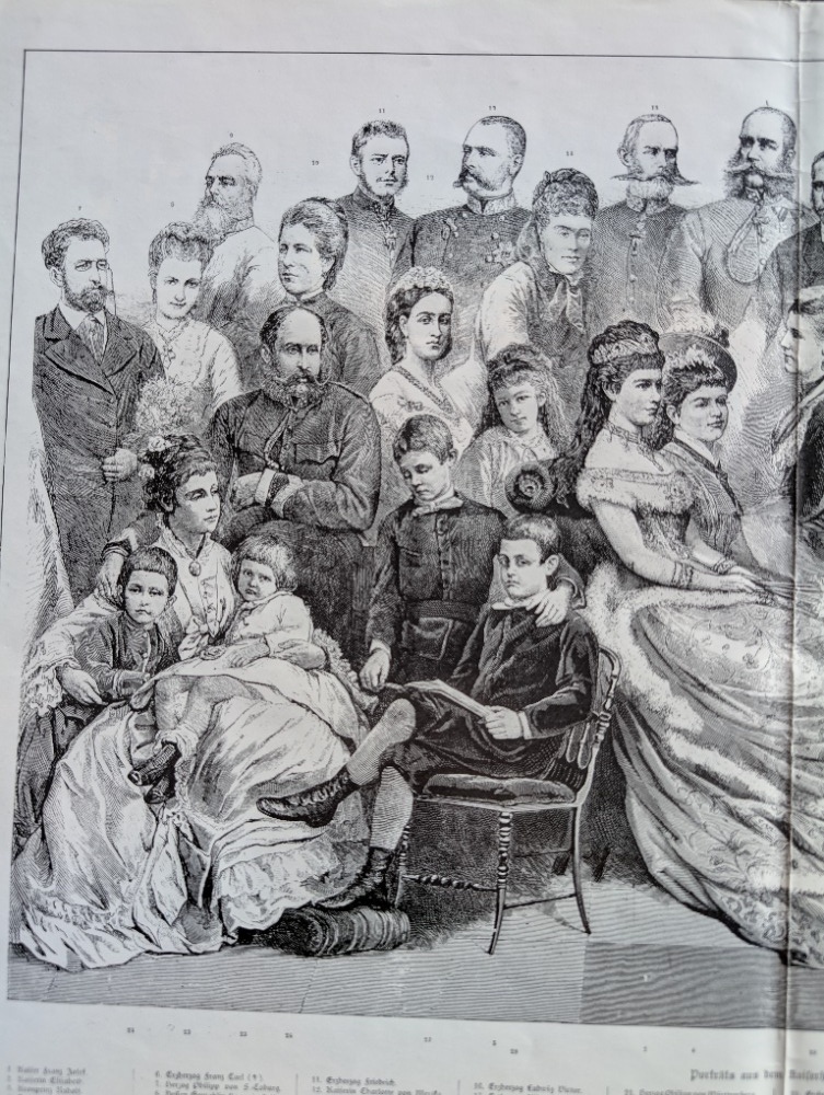 Umělecký list s tiskem+Dvojstránka časopis,císařFJ - 10