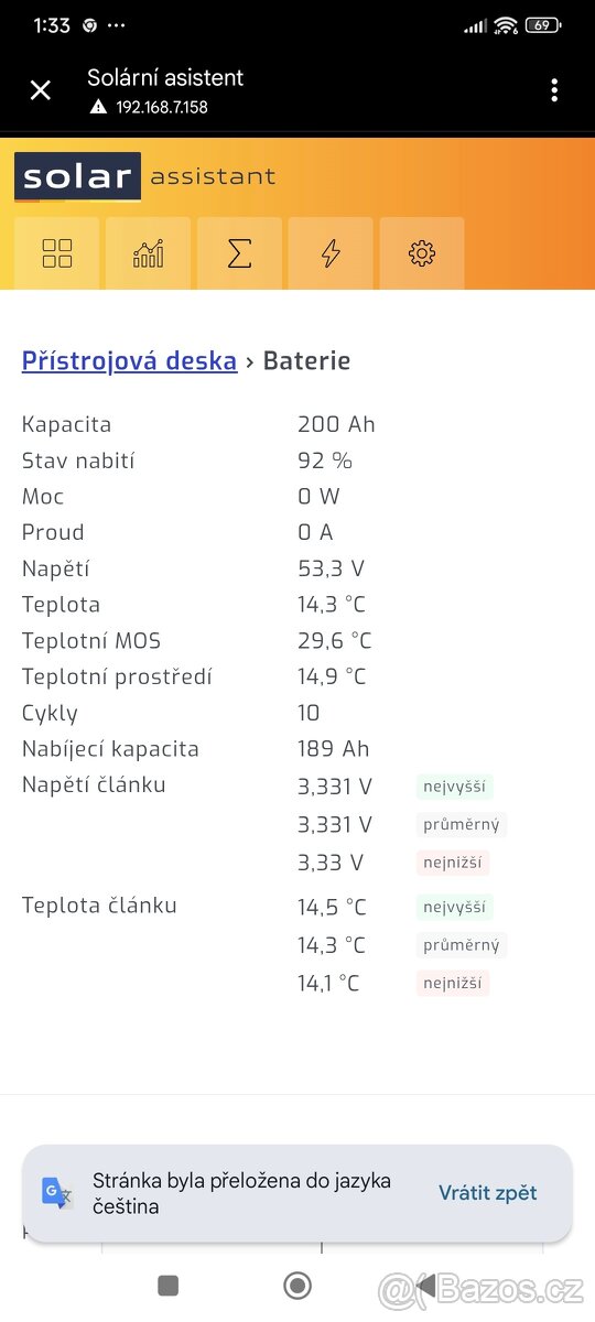 Prodám baterie lifepo4 10.24kwh - 10