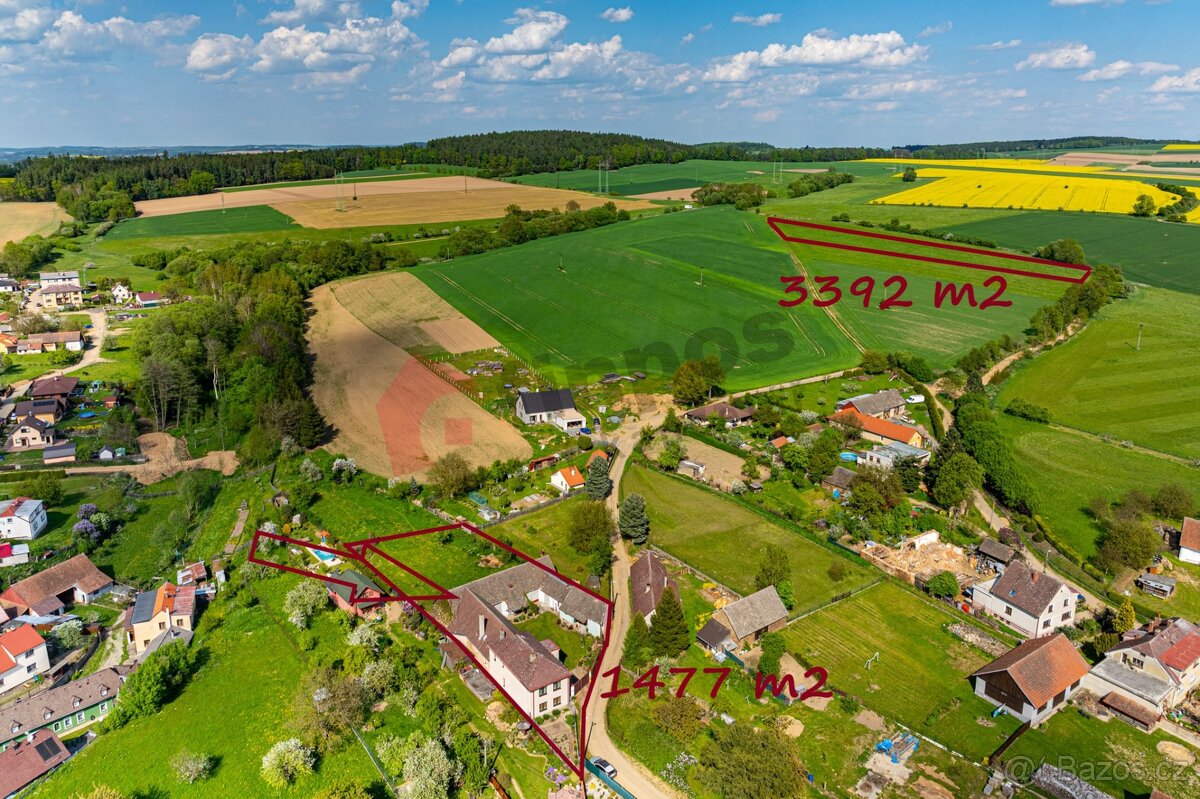 Prodej krásné usedlosti s pozemkem 4869 m2 v Kondraci u Vlaš - 10