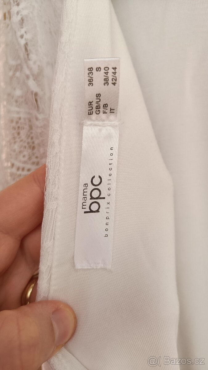Bílé těhotenské/ kojící šaty Bonprix - 10