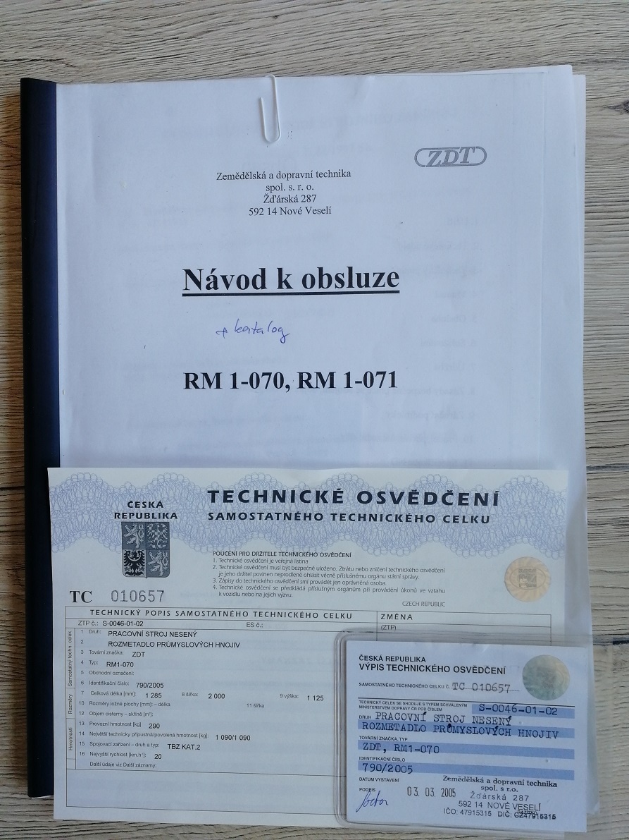 Rozmetadlo průmyslových hnojiv Amazone ZA-100 a ZDT RM1-070 - 10