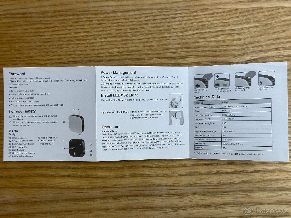Godox nabíjecí selfie klip světlo na mobil, maxi výkon, NOVÉ - 10