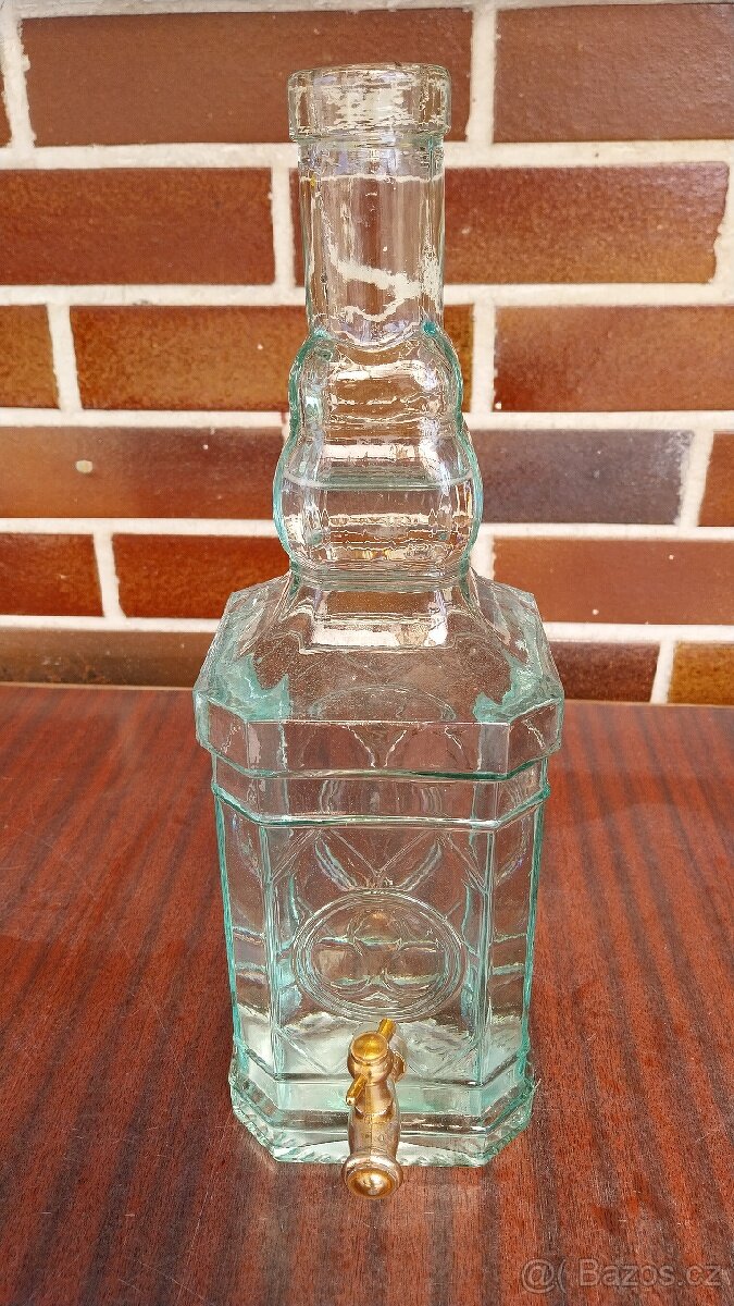 Modrá číše,váza, ozdobné láhve,skleněné džbány - 10