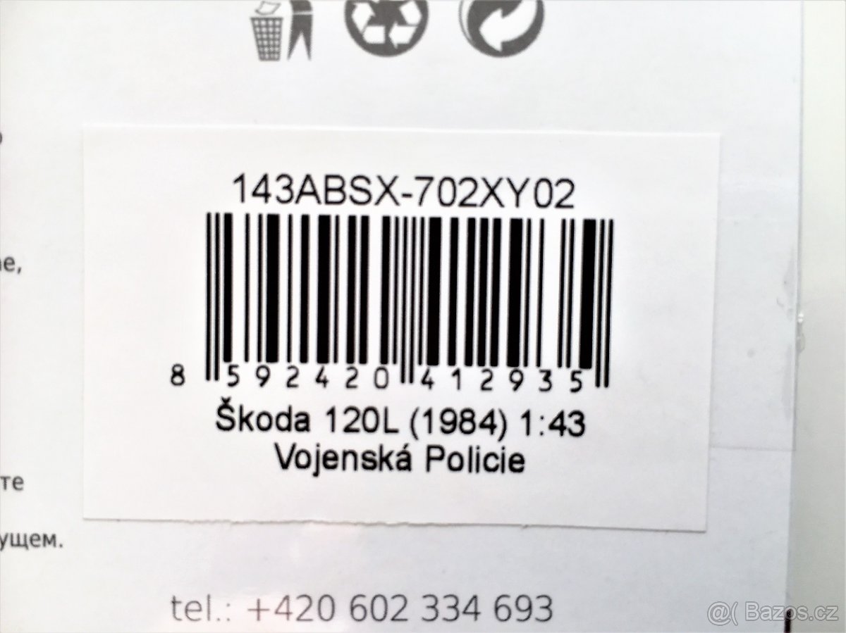 Model ŠKODA 120L/M "VOJENSKÁ DOPRAVNÍ POLICIE" Abrex 1/43 - 10