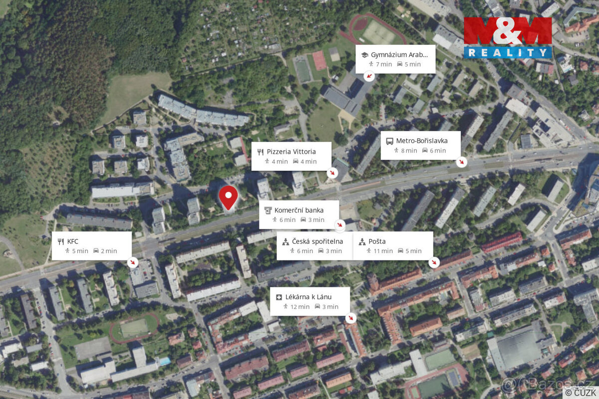 Pronájem bytu 1+kk, 22 m², Praha, ul. Evropská - 10