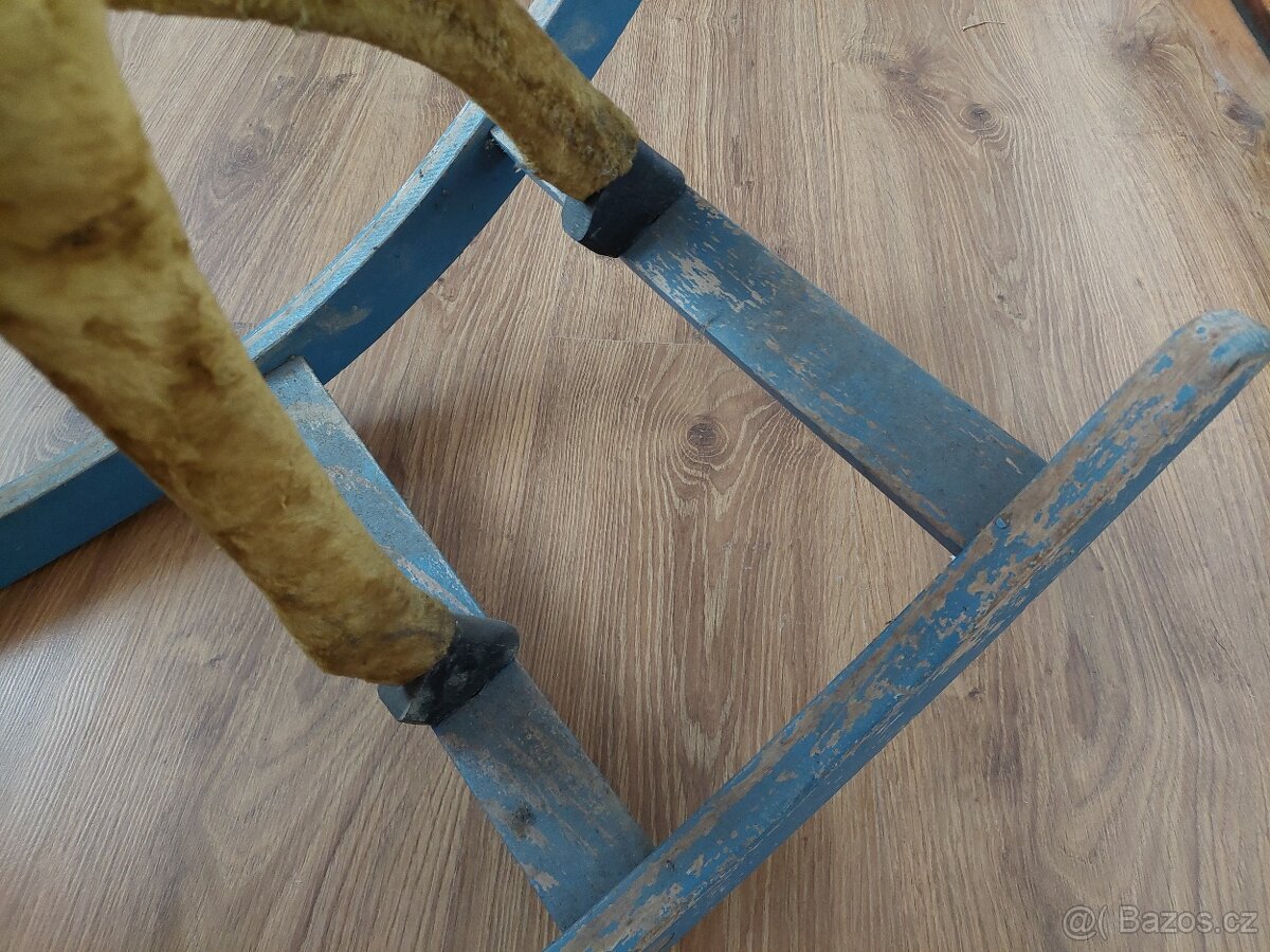 Starý houpací kůň koník - hračka retro vintage velice pěkný - 10