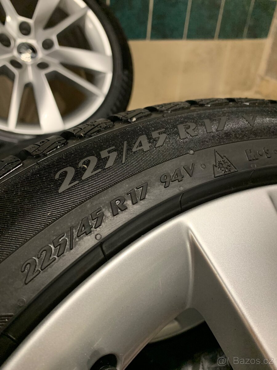 Alu kola Škoda R17 5X112 NOVÉ ZIMNÍ PNEU 225/45 R17 TRIUS - 10
