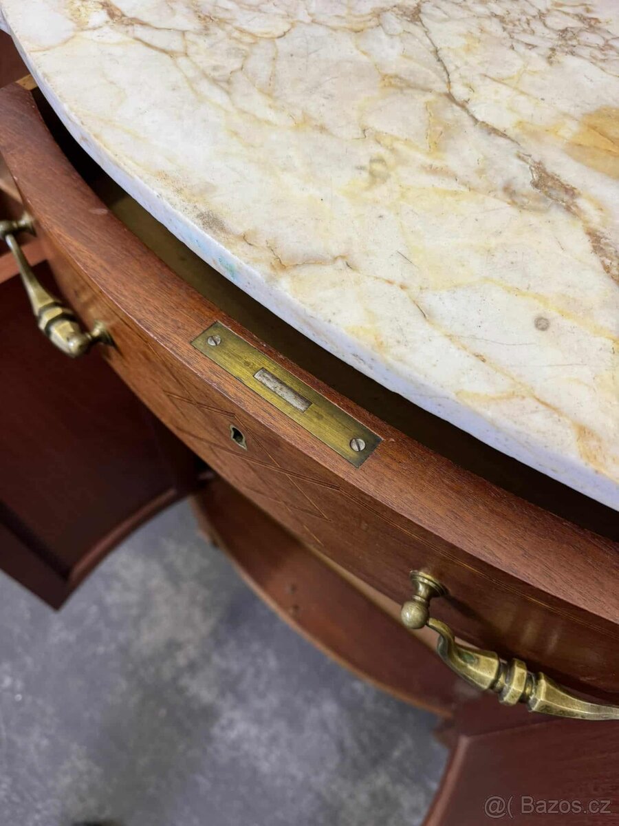 Starožitná komoda s nástavbou a zrcadlem (133023) - 10