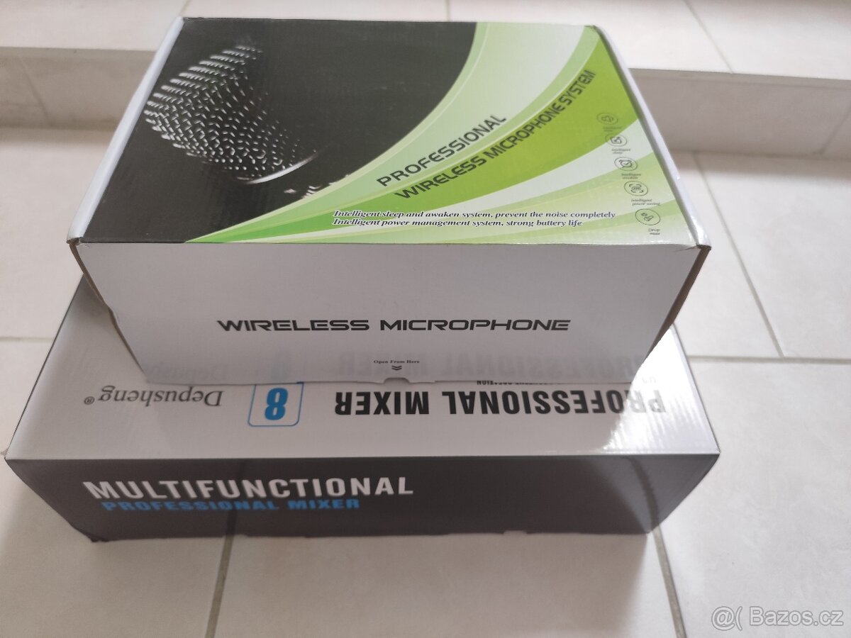 Prodám profesionál mixer+ 4ks bezdrátové mikrofony - 10