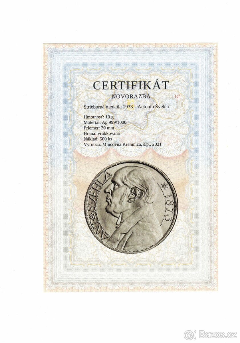 Kompletní sada Švehla 2021 - 2x zlato + 1x stříbro - 10
