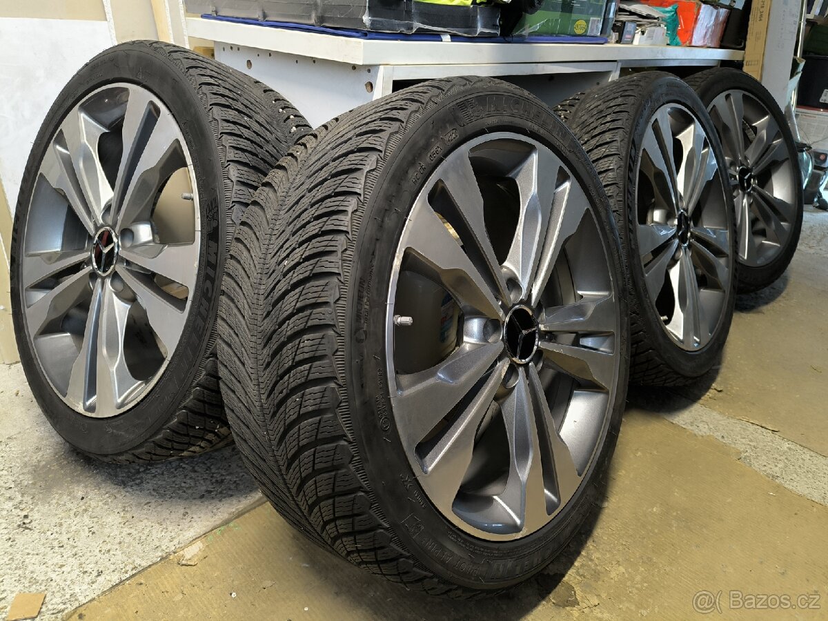 ALU kola Mercedes C 5x112 r18 Originál,zim.pneu98%+TPMS - 10