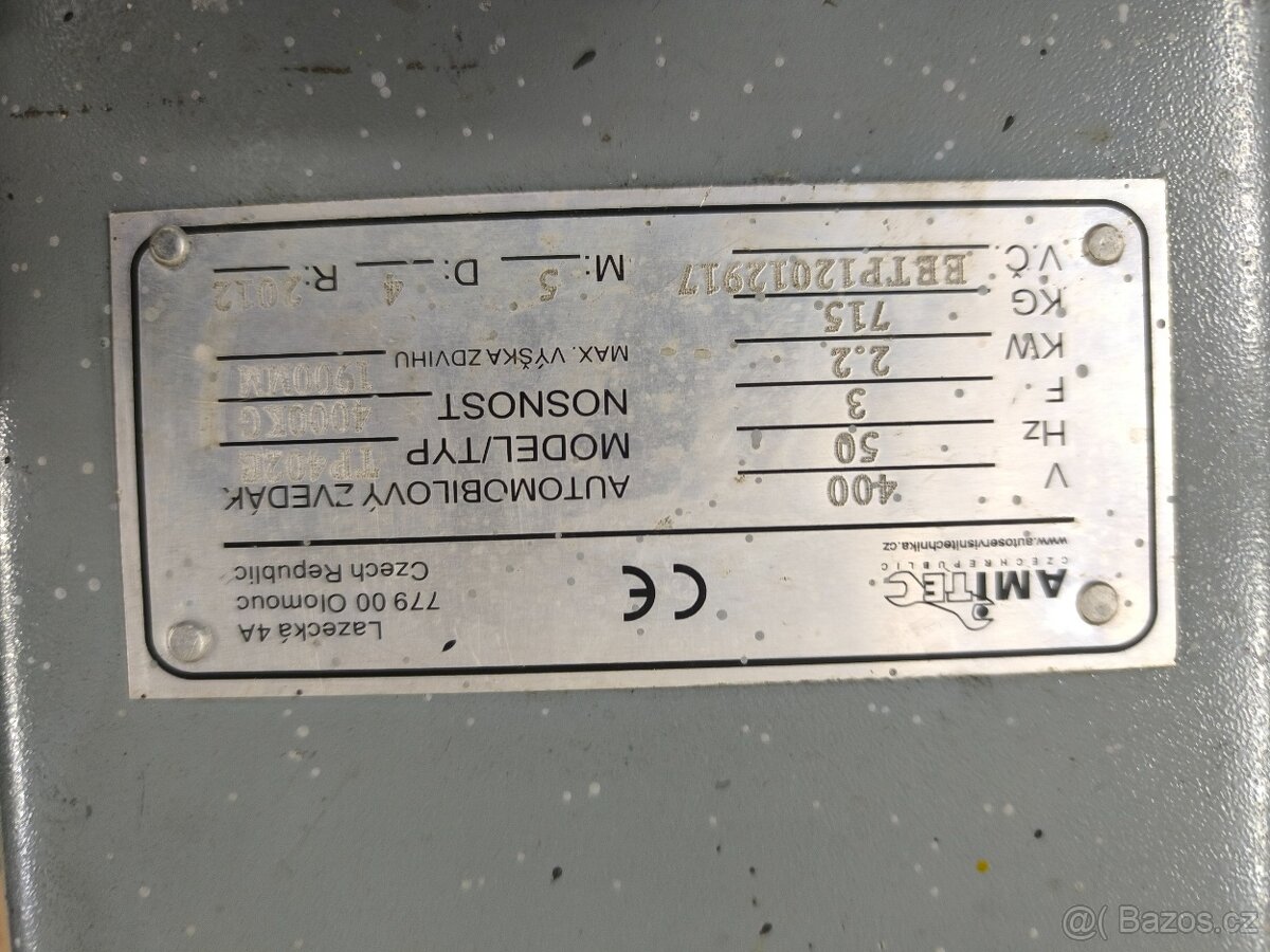 Prodám zvedák 4t - 10