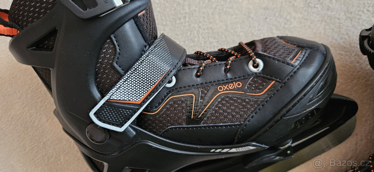 Chlapecké lední brusle Oxelo černo-oranžové, 29-32 - 10