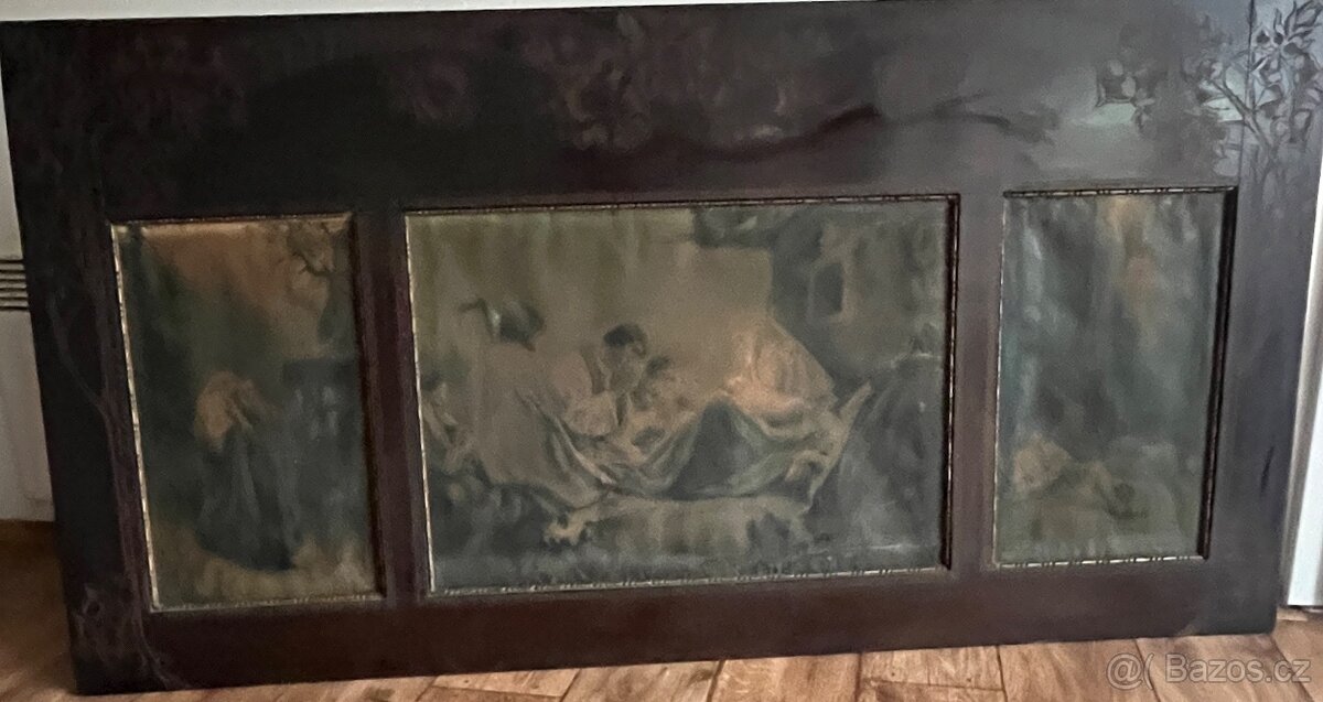 Secesní obrazový panel – triptych kolem roku 1900 - 10
