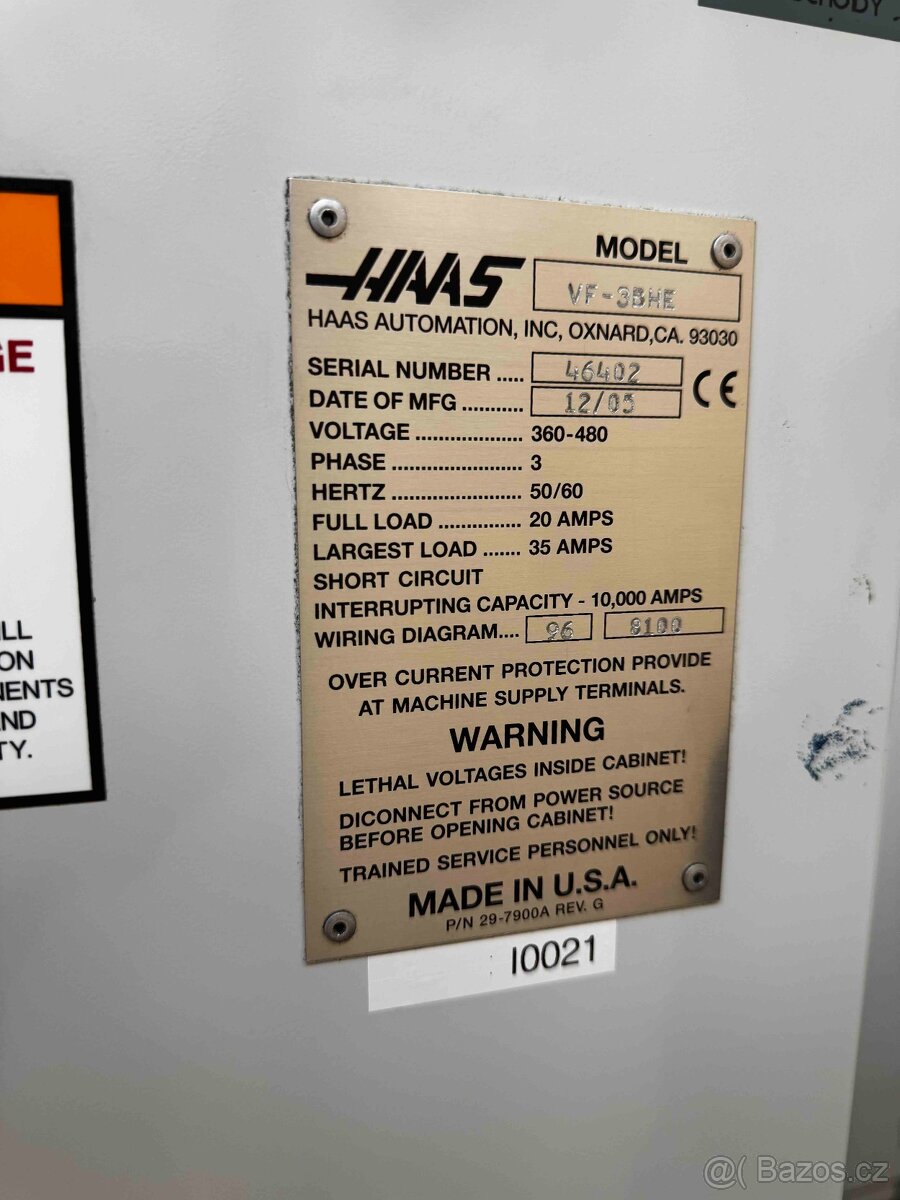CNC HAAS VF-3BHE - 10