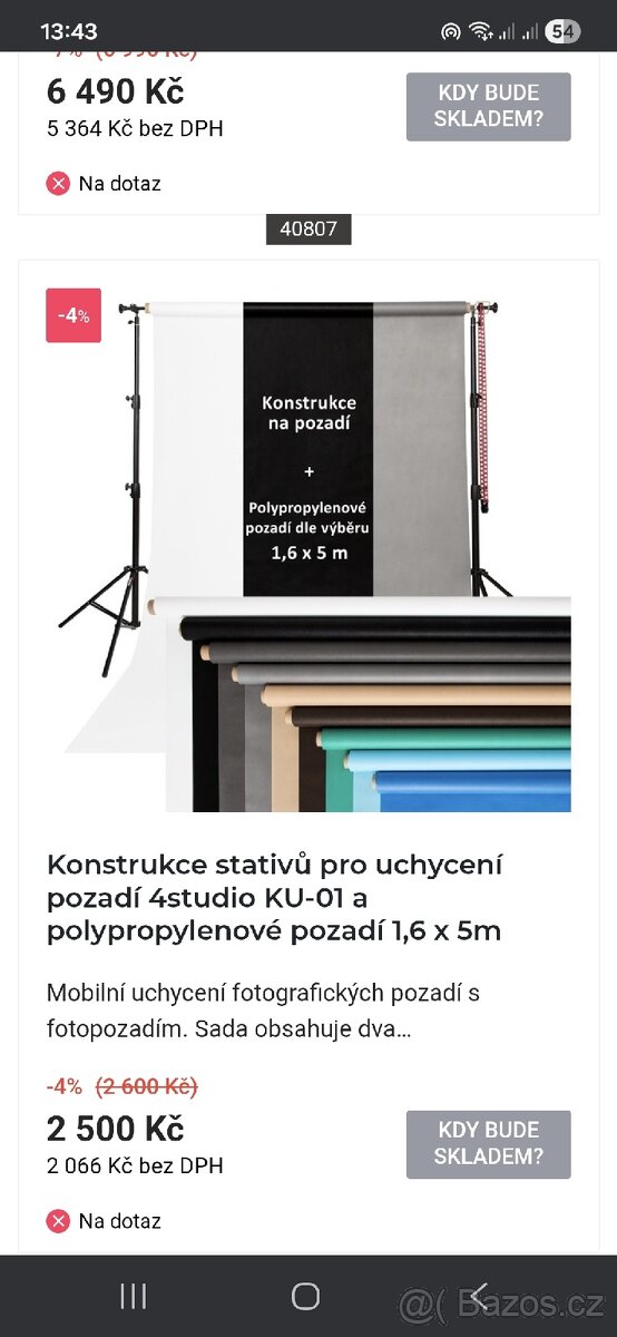 Fotografické studio, stativ, světlo, softbox, foto pozadí - 10