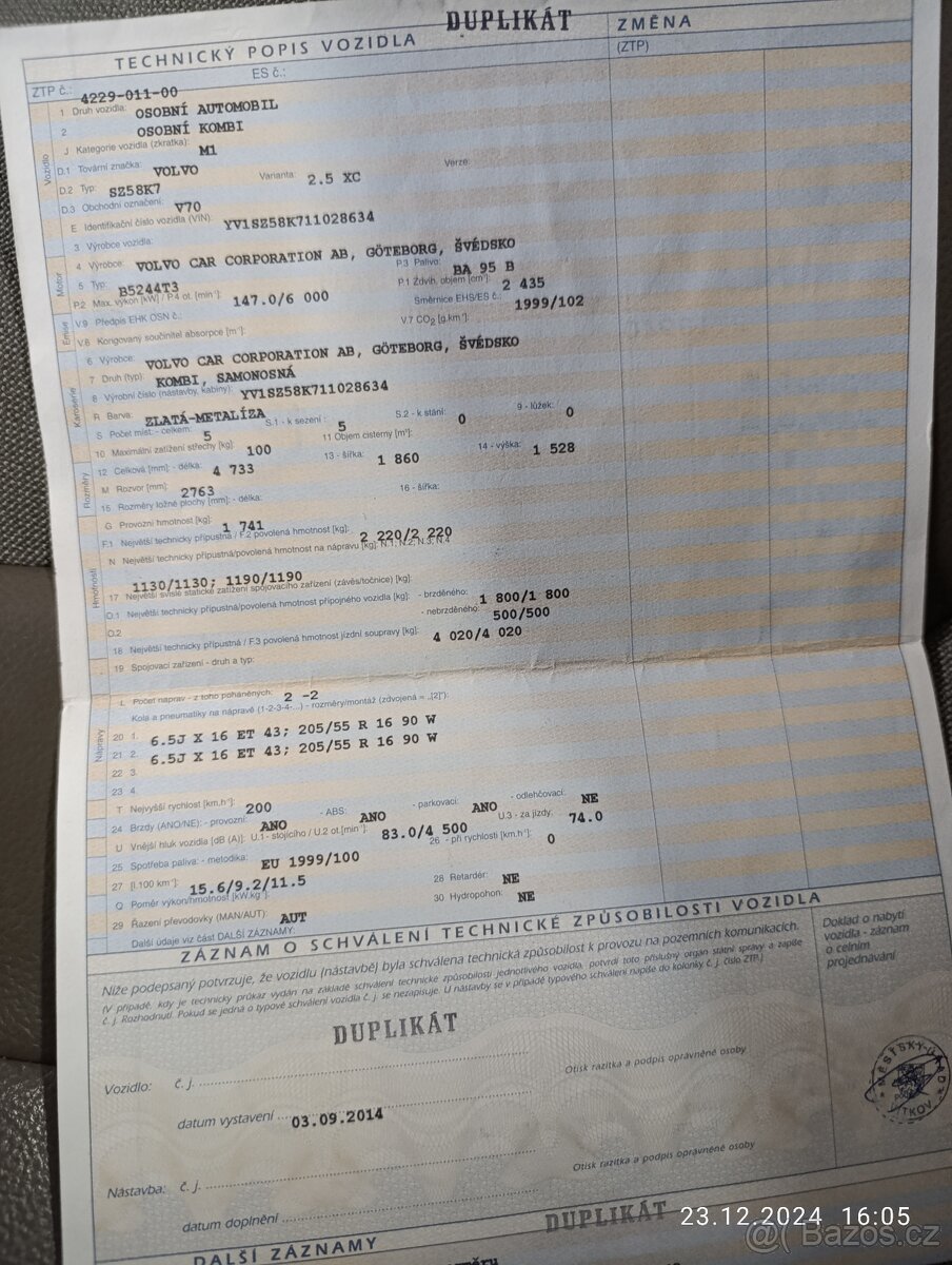 Volvo XC70 díly - 10