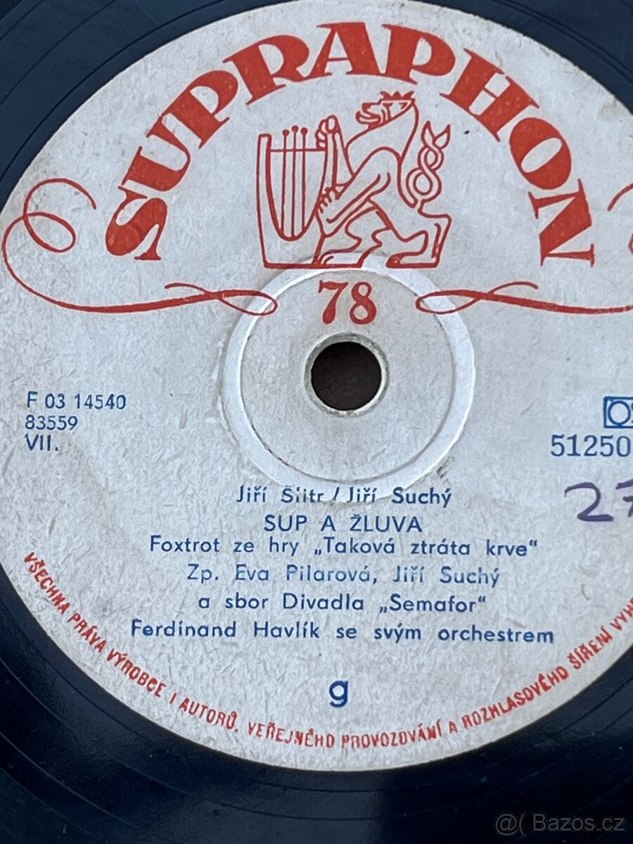 63 ks starších gramodesek – Supraphon – komplet - 10