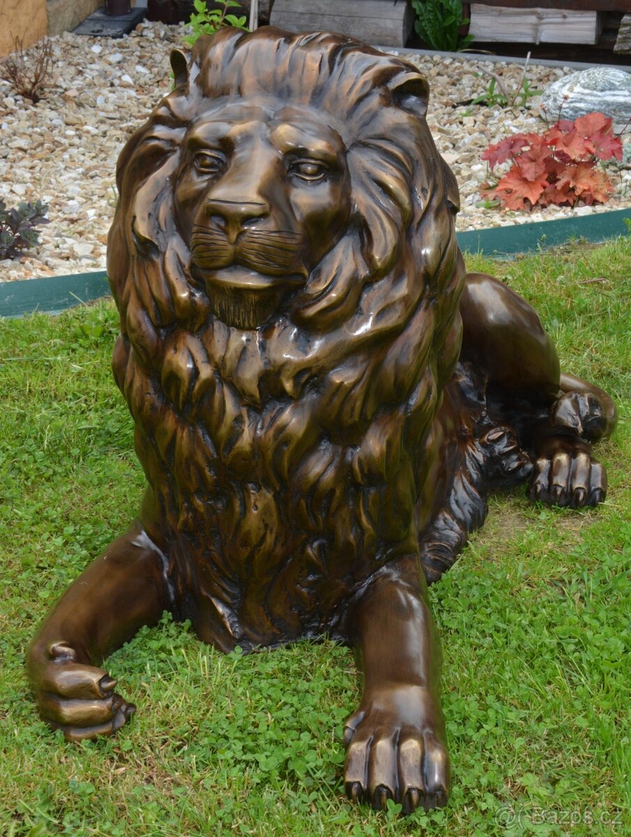 Zámecké bronzové sochy - Lvi - pár - 10
