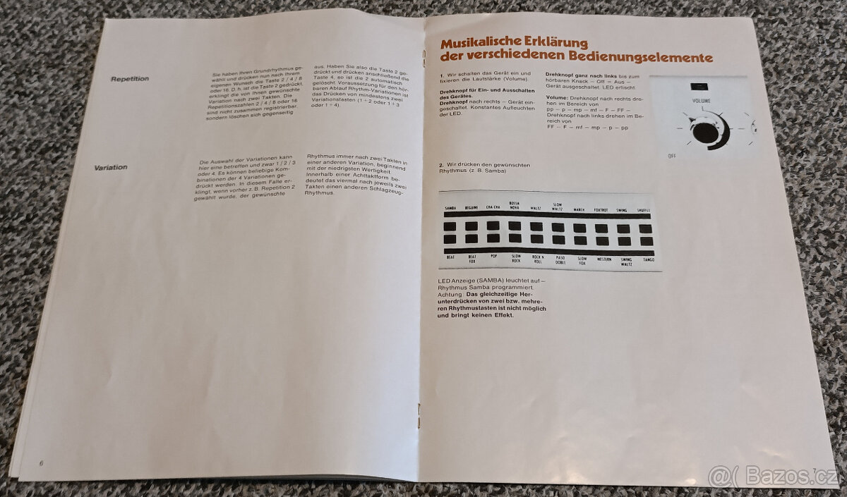 PREDÁM VZÁCNY VINTAGE BICÍ AUTOMAT HOHNER RHYTM 80 1977 - 10