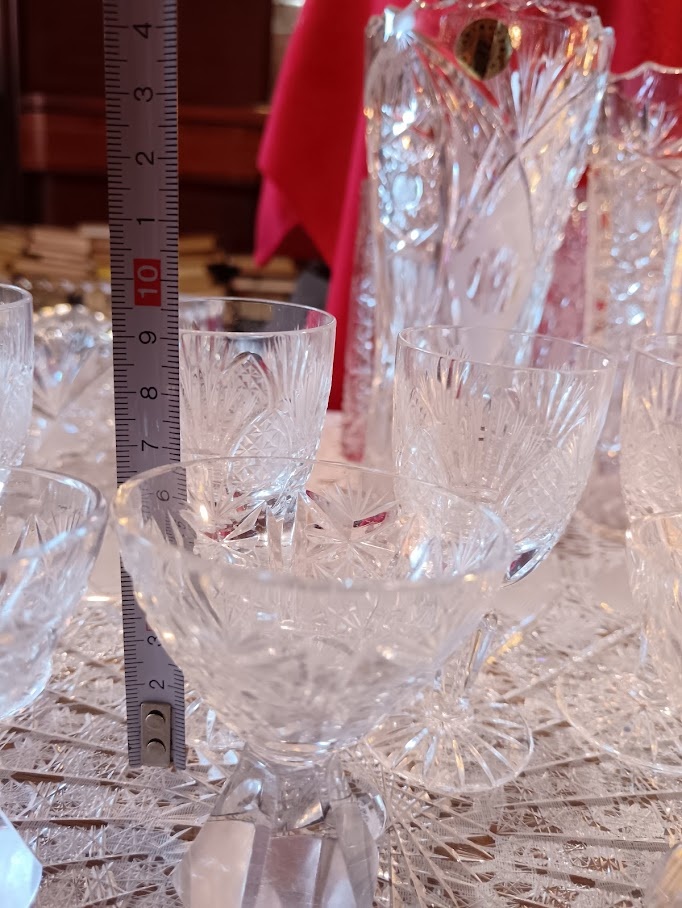 Obrovský set broušeného křišťálového skla (40+ ks) - 10