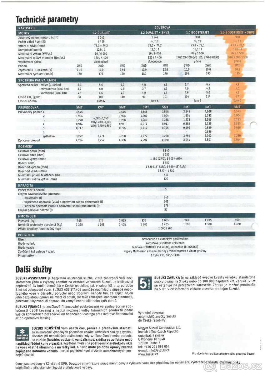Suzuki Swift 1.0 BoosterJet SHVS, TOP Elegance, 2017, tažné - 10