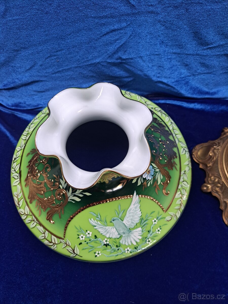 Petrolejová lampa zelená - 10