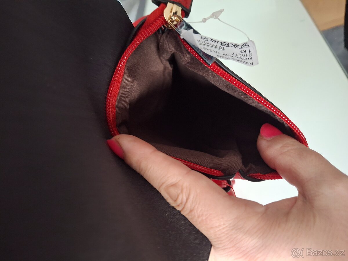 Dámská nová kabelka červená se sovičkama Stoklasa - 10