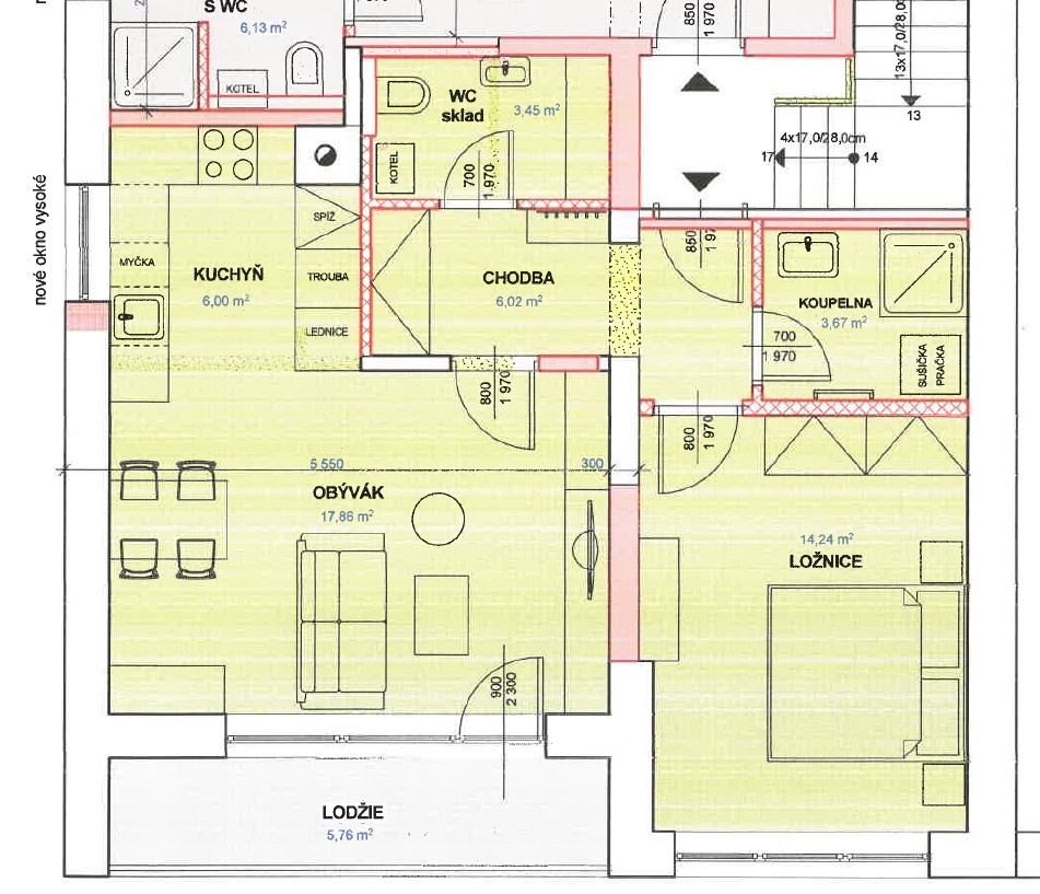 Byt 2kk 60 m2, ulice Mírová, Velké Meziříčí - 10