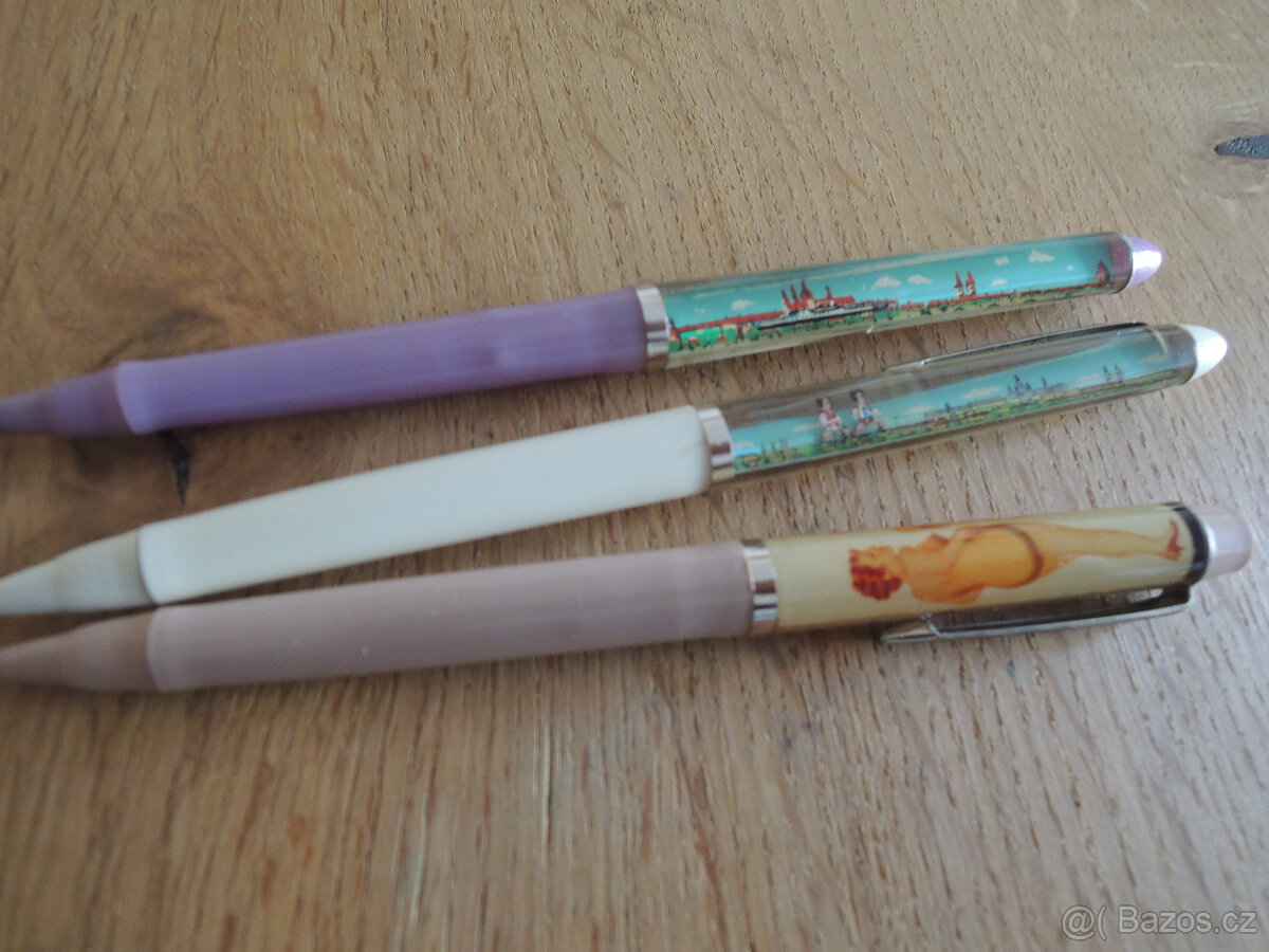 Retro propisky Spartakiáda svlékaci 3ks retro pero - 10