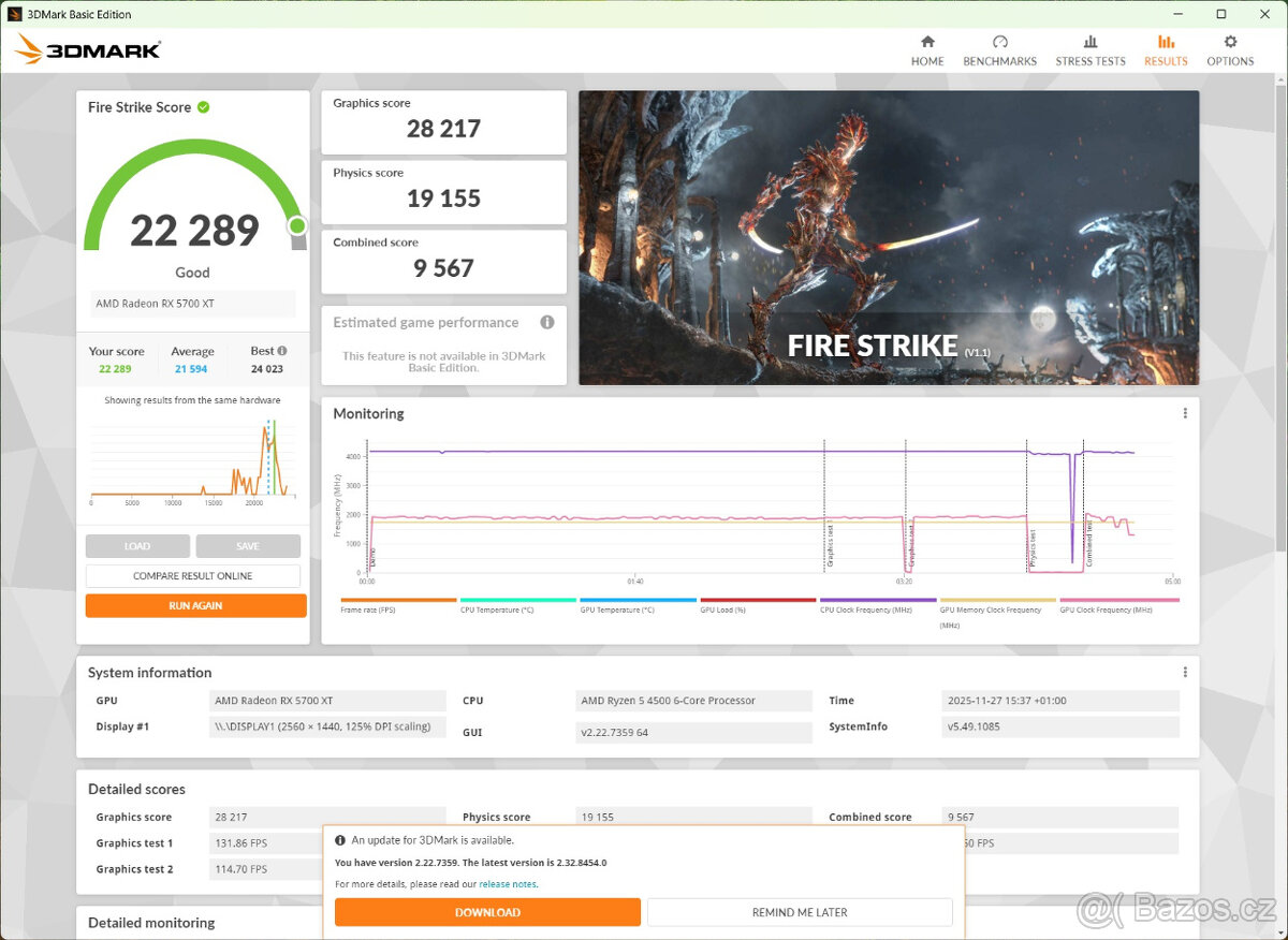 Herní PC - Ryzen 4500, 16GB RAM, 1TB NVME, 5700XT, WIN11 - 10