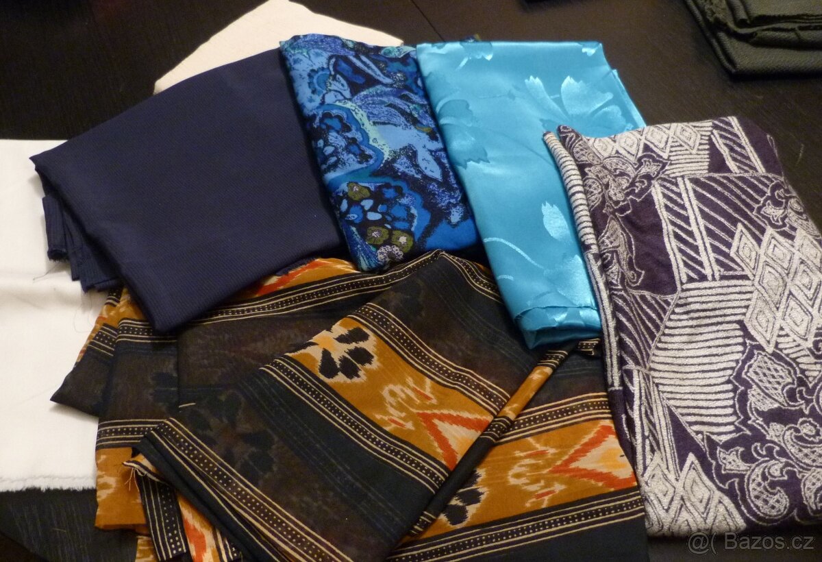 Různá metráž-šatovk,podšívka,šusťák.,viskoza - 10