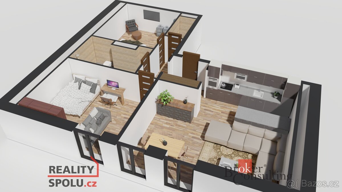 Prodej, byty/3+kk, 87.17 m2, Československé armády, Michálko - 10