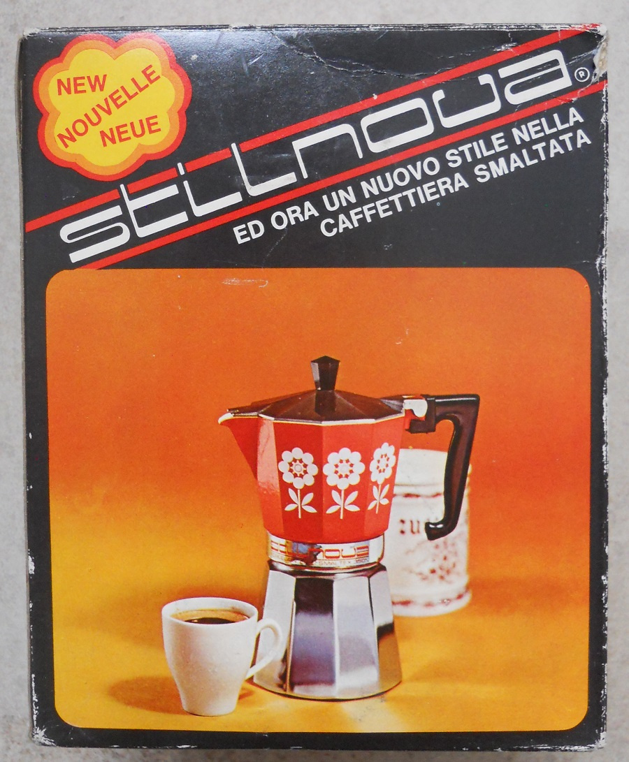 Retro moka konvička, nepoužitá, obal, návod, účtenka - 10