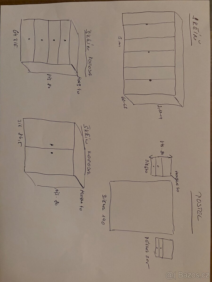 Sestava ložnice dřevo - 10