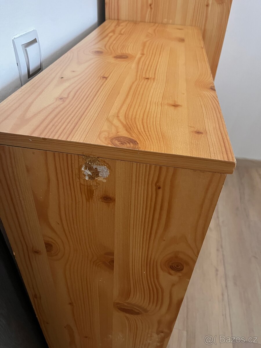 Dřevěná komoda a policová skříň - sada - 10