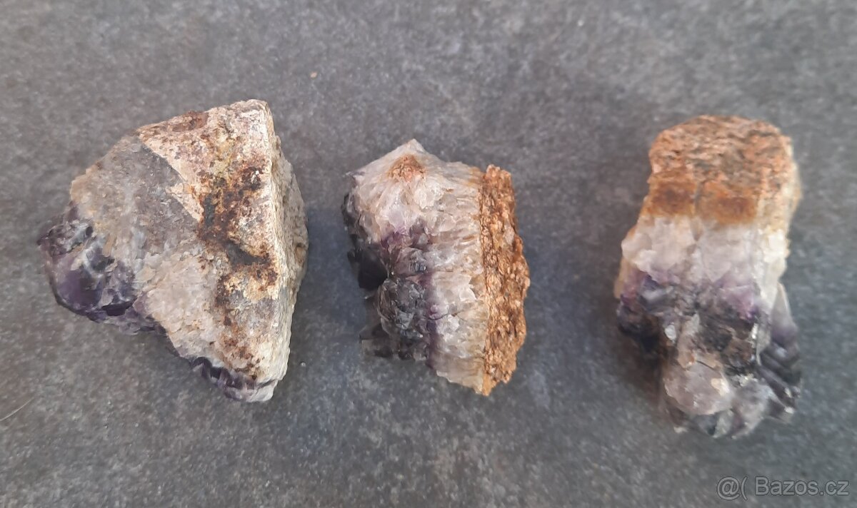 surový ametyst ČR sada - 10