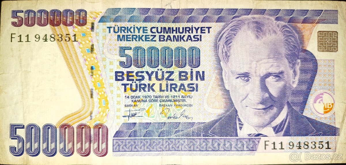 Turecké bankovky - 10 - 10 000 000 lir 1970 - 2009 - 10