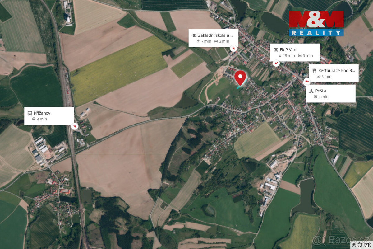 Prodej pozemku k bydlení v Křižanově, ul. Na Zahrádkách - 10