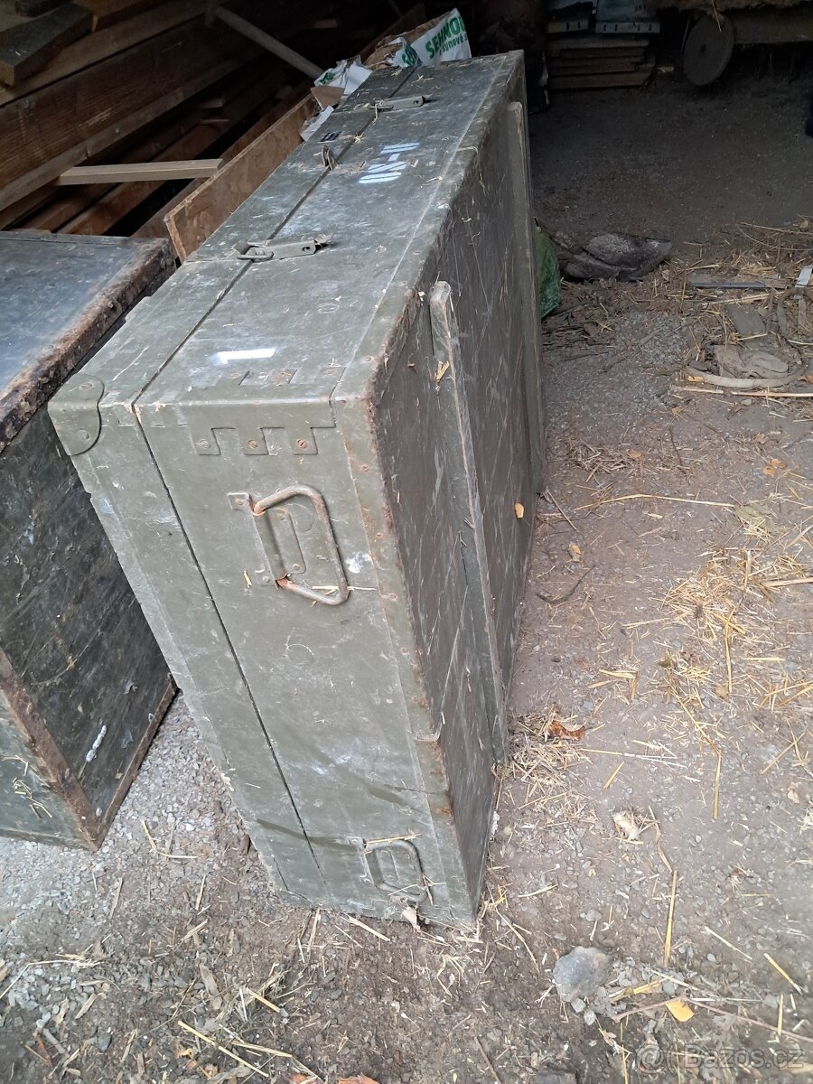 Vojenská bedna - dřevěná - 120x80x30cm - 10