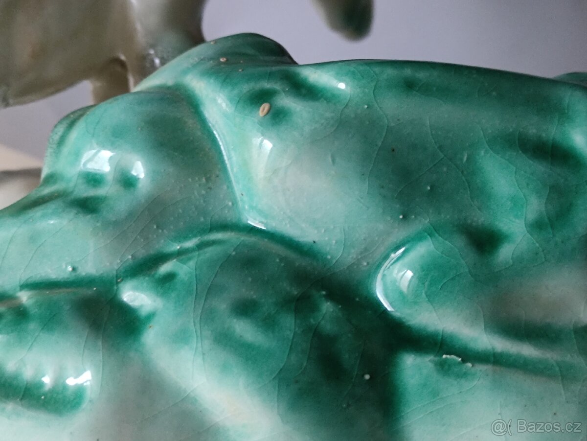 Starožitný popelník s medvědem, Ditmar Urbach, pošta 75.- - 10