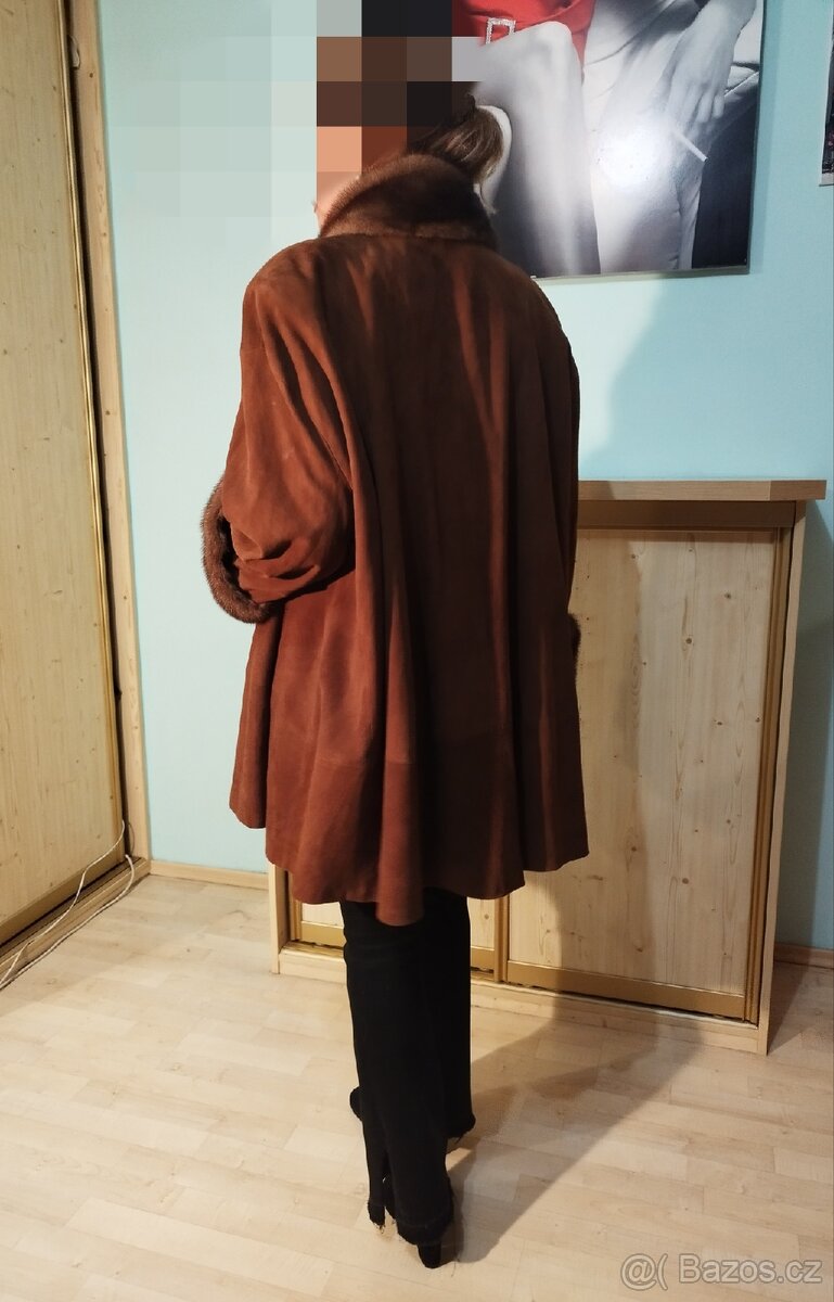 Kožich - přehoz semišový - 10