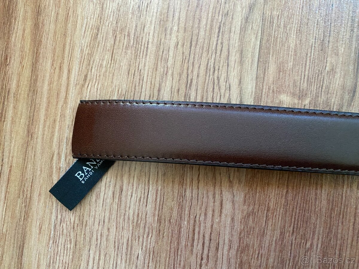 Nový pánský kožený nastavitelný opasek BANDI s aut. sponou - 10