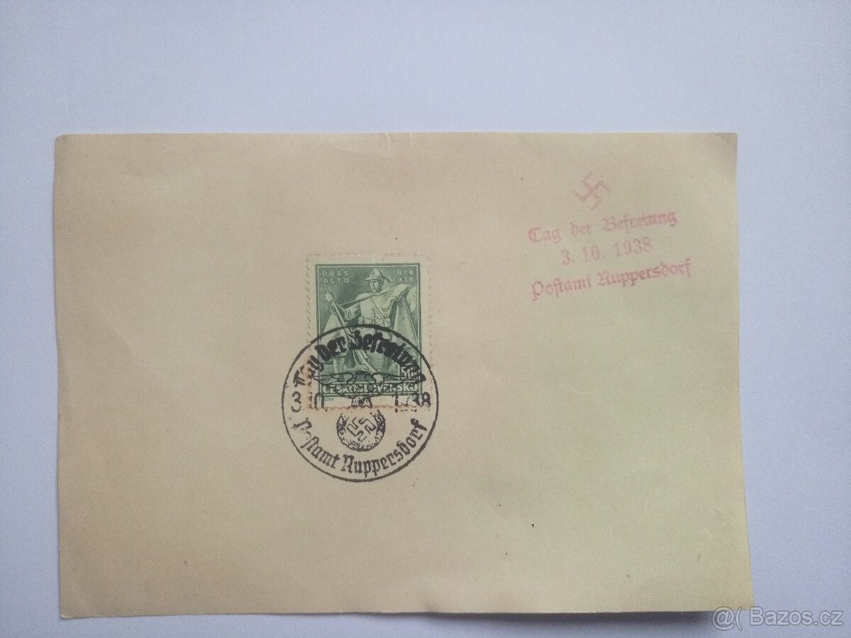 Staré poštovní známky psaní dopis Liberec Reichenberg 2 - 10