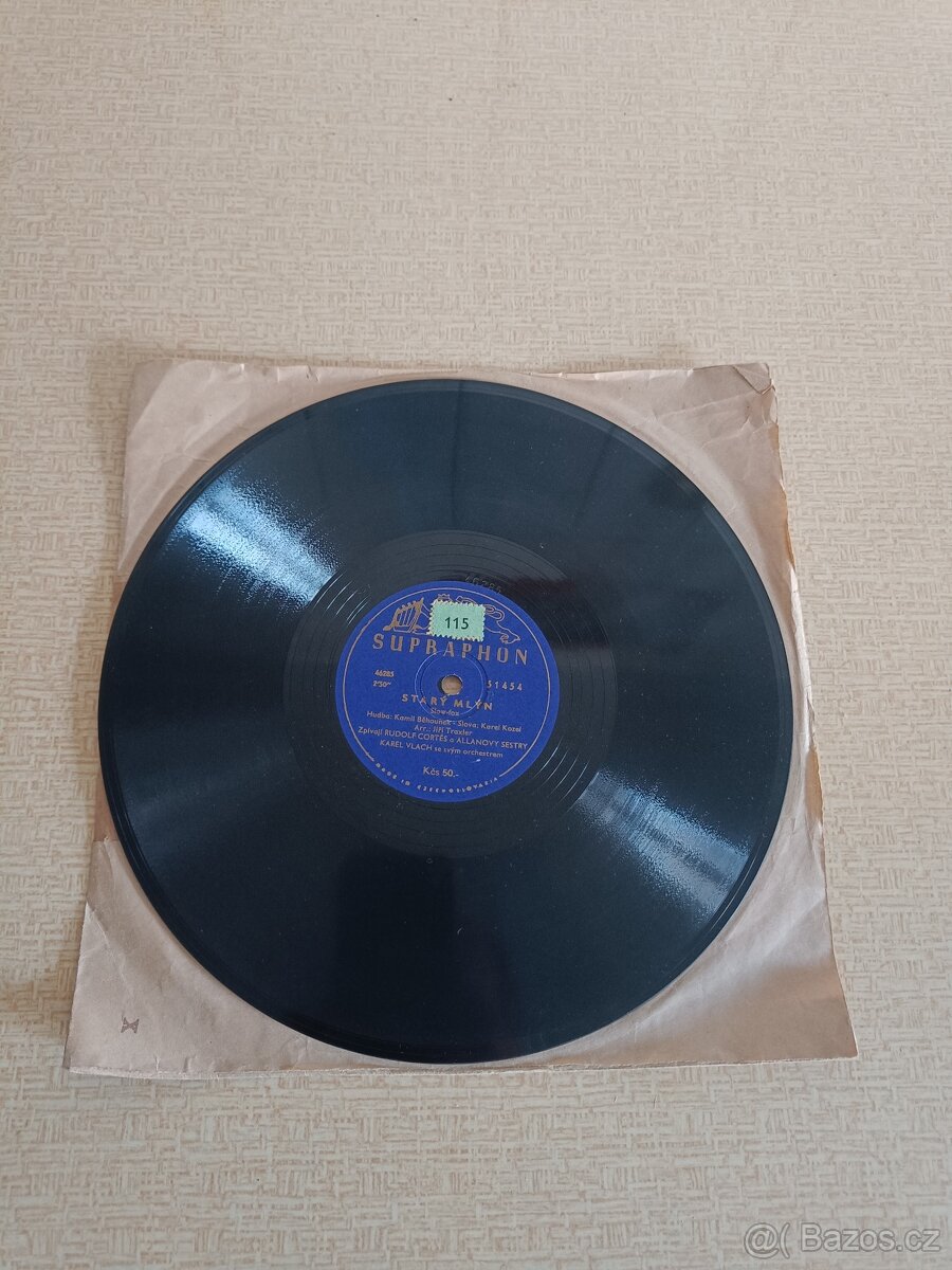 Staré gramofonové desky, 197 ks - 10