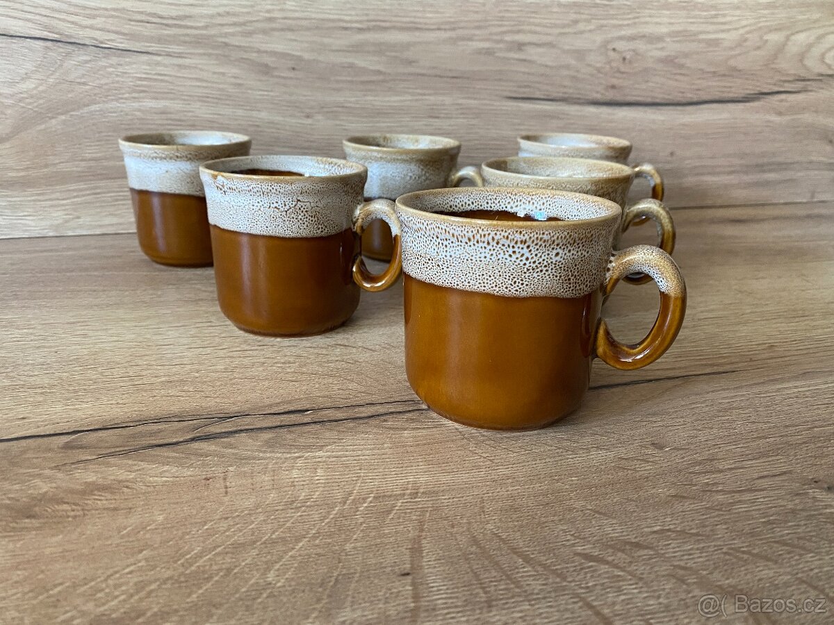 hren keramický hrnek hrneček sada hnědé hrnky - 10