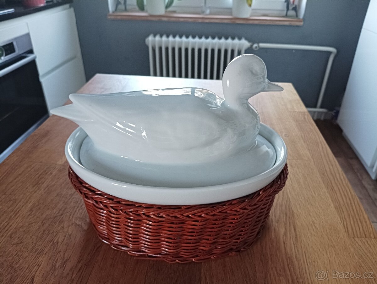 PORCELÁNOVÁ ZAPÉKACÍ TERINA KAČENKA FRANCIE - 10